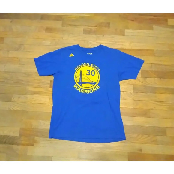 Stephen Curry Shirt Golden State Warriors Adult Large Blue Basketball Adidas - Picture 1 of 8